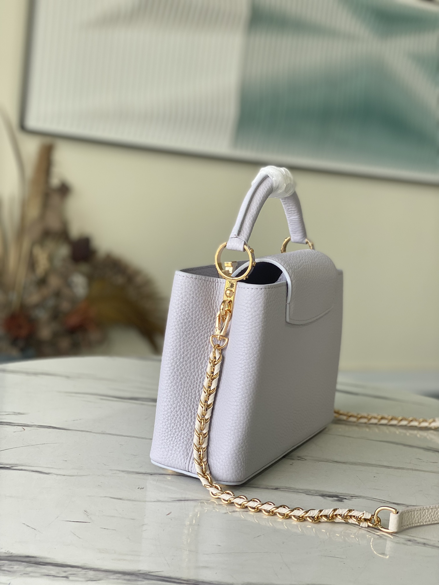 Louis Vuitton Capucines BB Small Handbag in Light Violet - Image 5