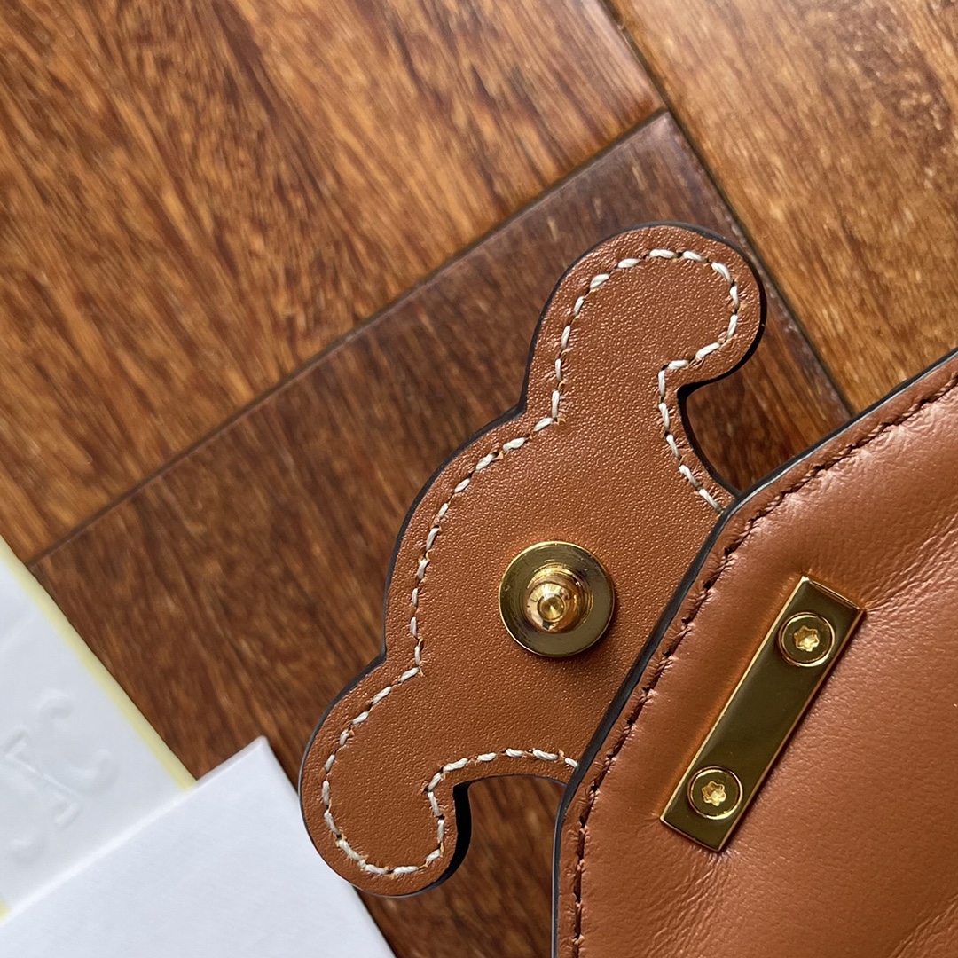 Celine Arc de Triomphe Mini Saddle Bag in Brown - Image 10