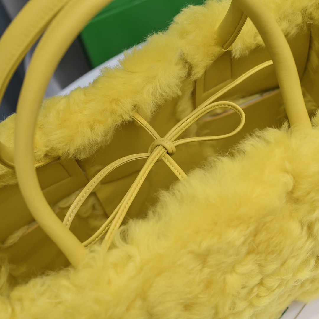 Bottega Veneta Corn Yellow Fluffy Arco Tote Bag - Image 6