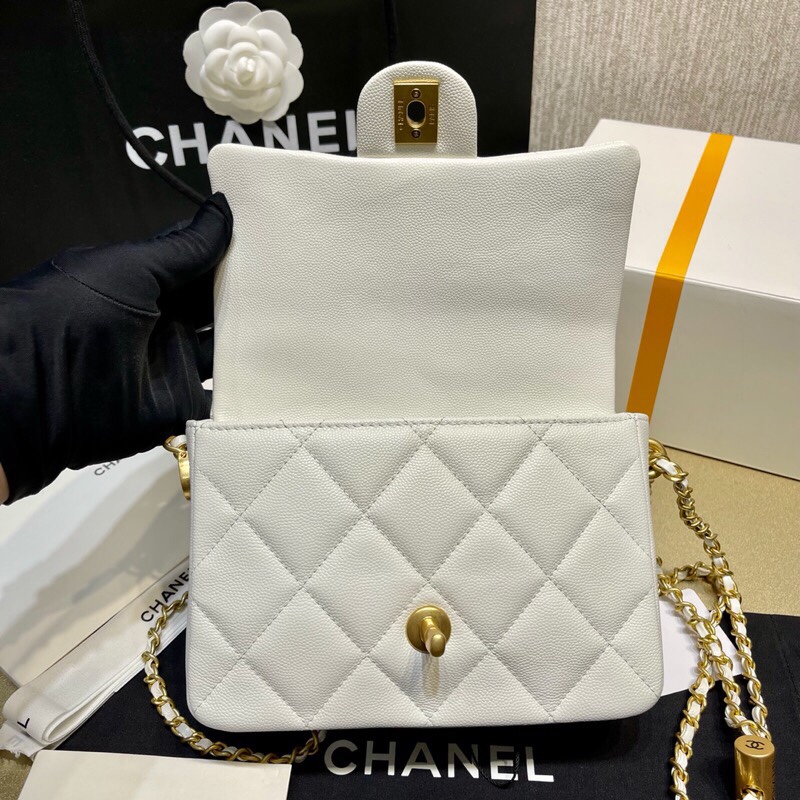 Chanel Mini Square Fatty Classic Rhombic Flap Bag - Image 9