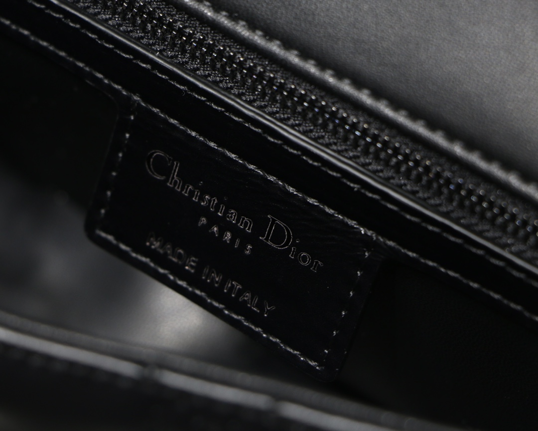 Dior Small Caro Bag in Black Calfskin - Image 6