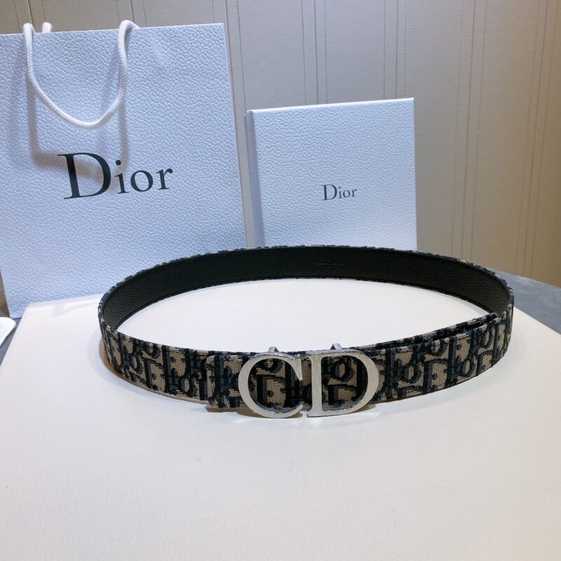 Dior Carved Flower Hanging Buckle Double-sided 35mm Belt