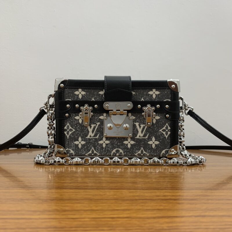 Louis Vuitton Petite Malle Bag in Monogram Jacquard Denim