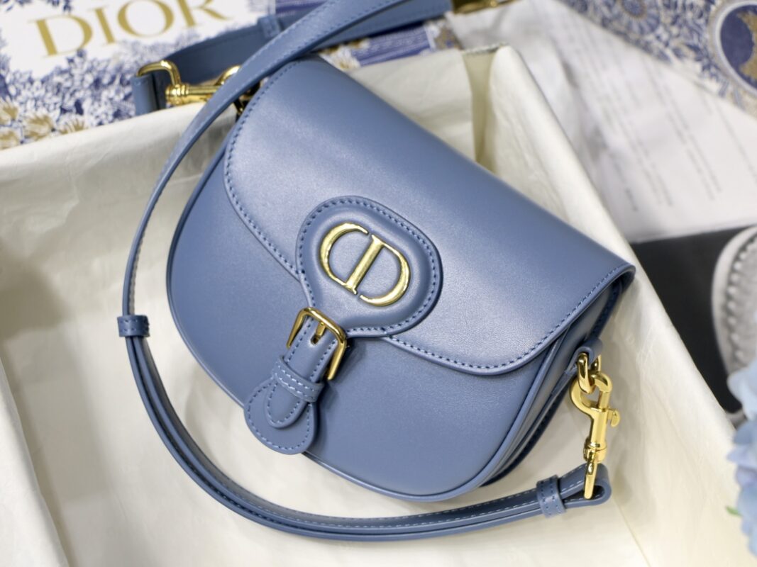 Dior Small Bobby Bag in Retro Blue Leather