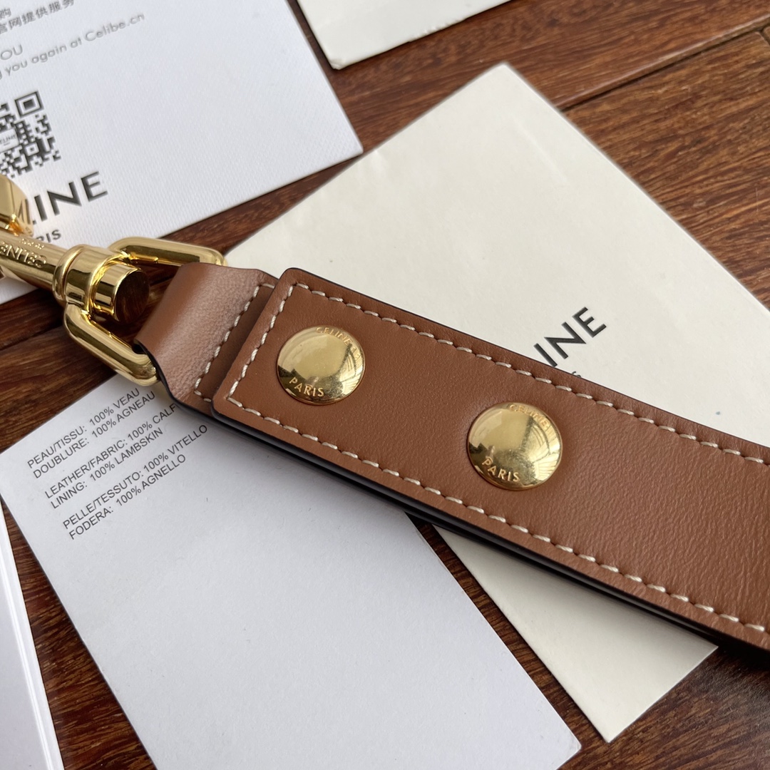 Celine Black Leather Underarm Ava Strap Bag - Image 8