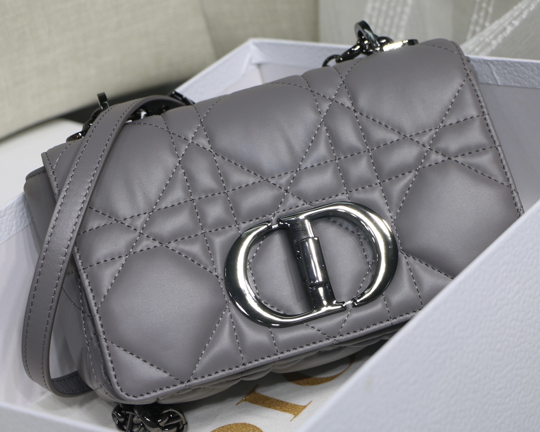 Dior Small Grey Caro Bag - Image 6