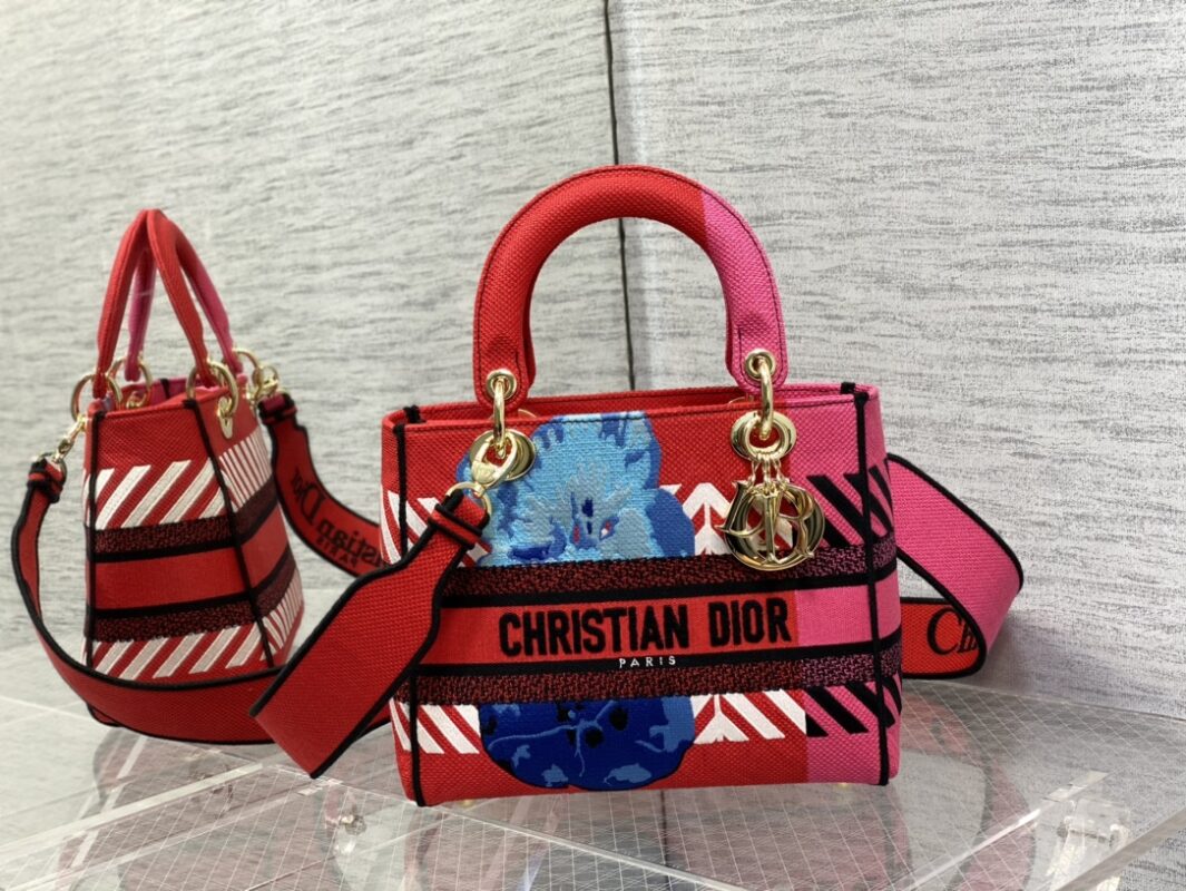 Lady Dior Small Bag in Pink Flower Pattern