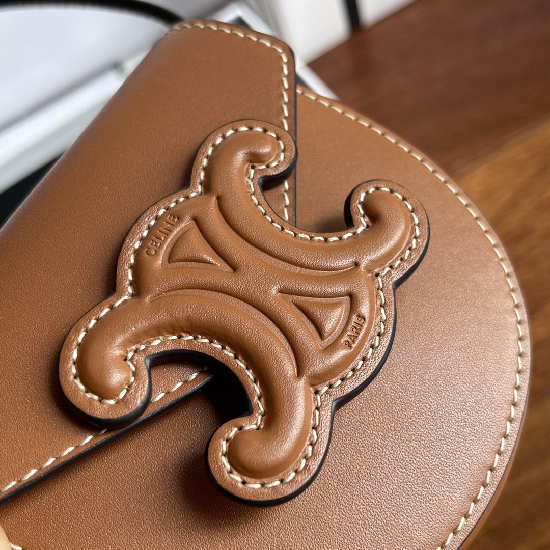 Celine Arc de Triomphe Mini Saddle Bag in Brown - Image 6