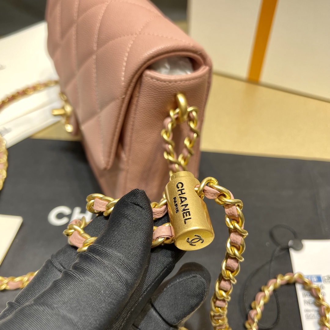 Chanel Mini Square Fatty Classic Rhombic Flap Bag - Image 8