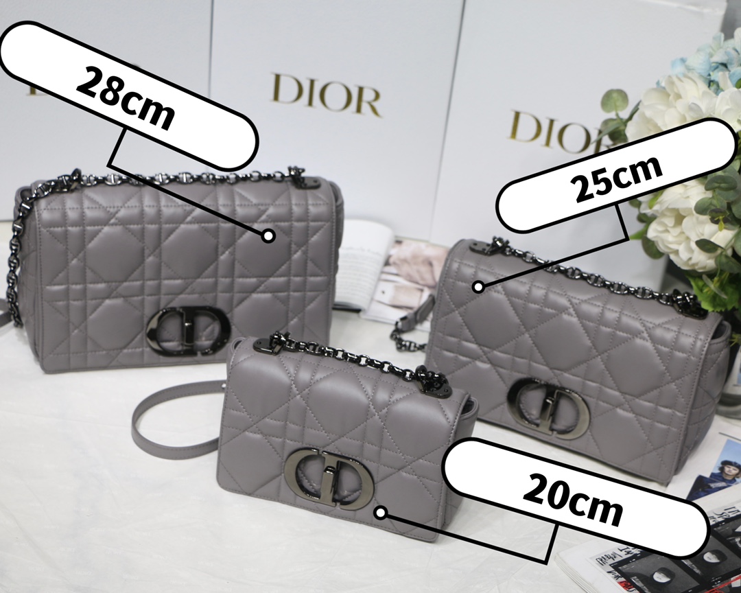 Dior Medium Grey Caro Bag - Image 11