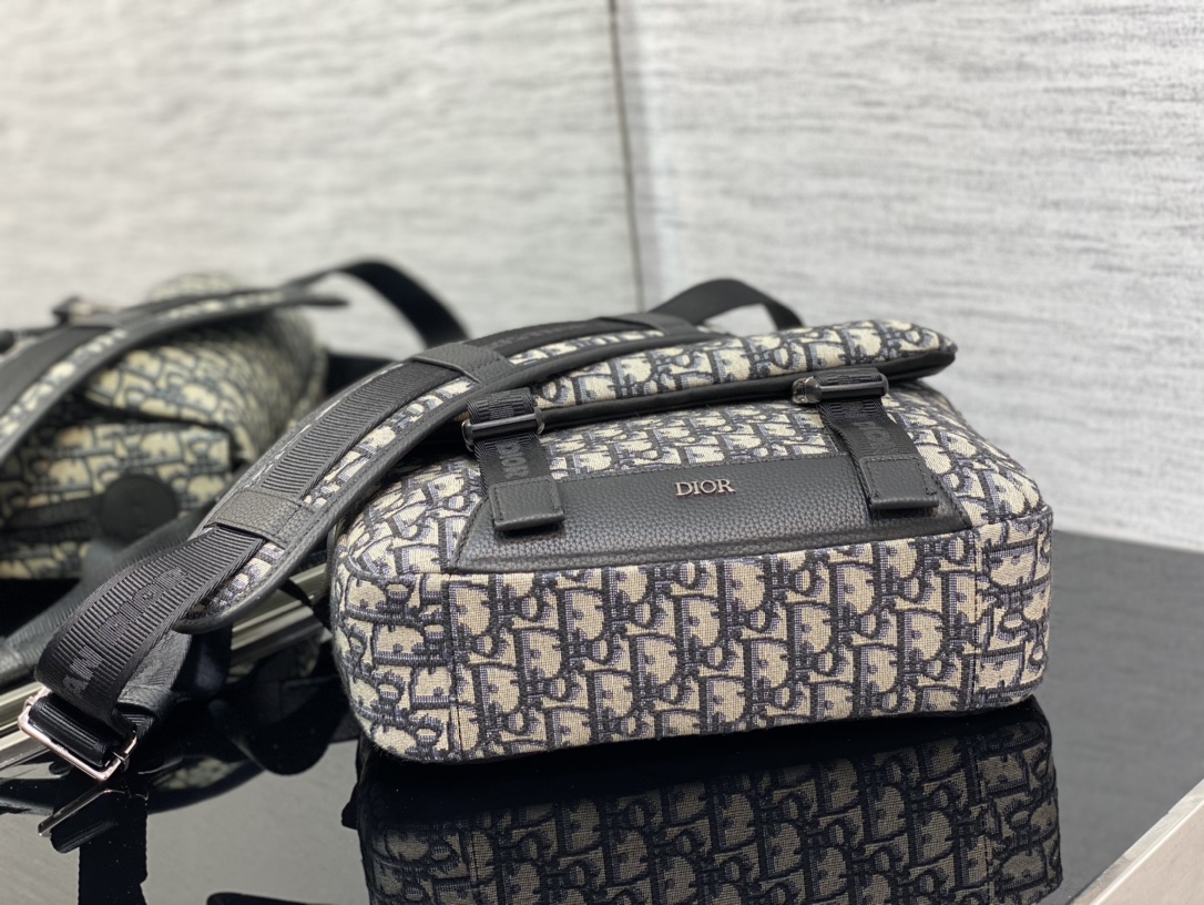 Dior Explorer Bag in Beige and Black Print - Image 5