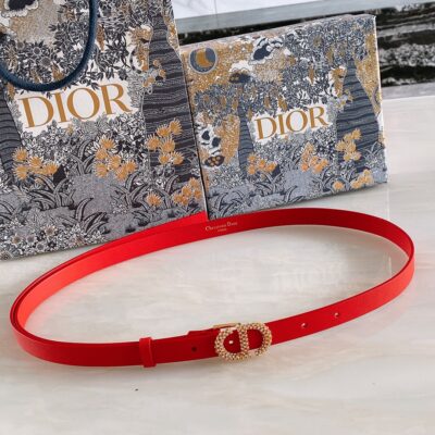 Dior D-Renaissance Pin Buckle Leather 17mm Belt