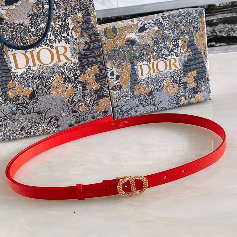 Dior D-Renaissance Pin Buckle Leather 17mm Belt