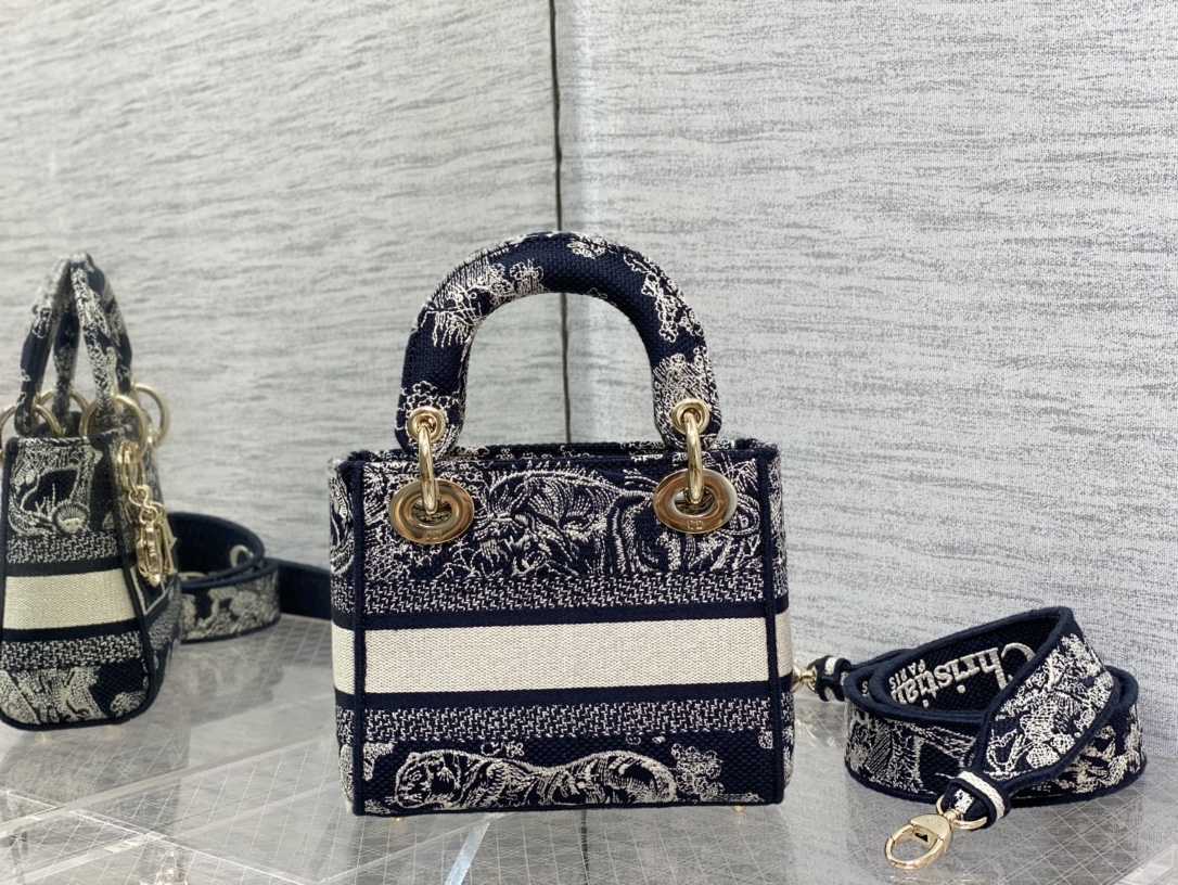 Lady Dior Tiger Embroidery Mini Bag - Image 3