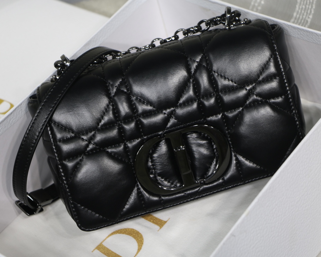 Dior Small Caro Bag in Black Calfskin - Image 4