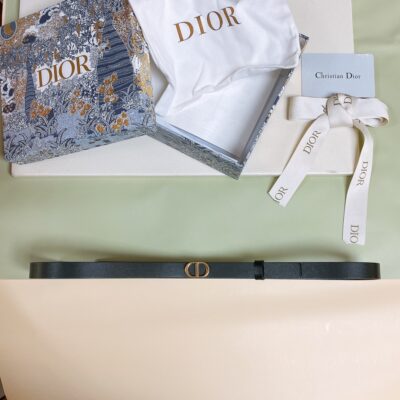 Dior CD Buckle Leather 15mm Belt