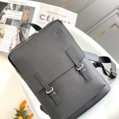 Loewe Military Style Backpack in Grey