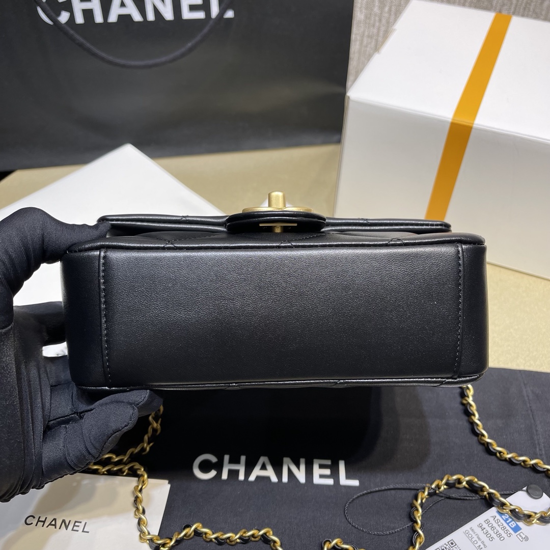 Chanel Mini Square Fatty Classic Rhombic Flap Bag - Image 7