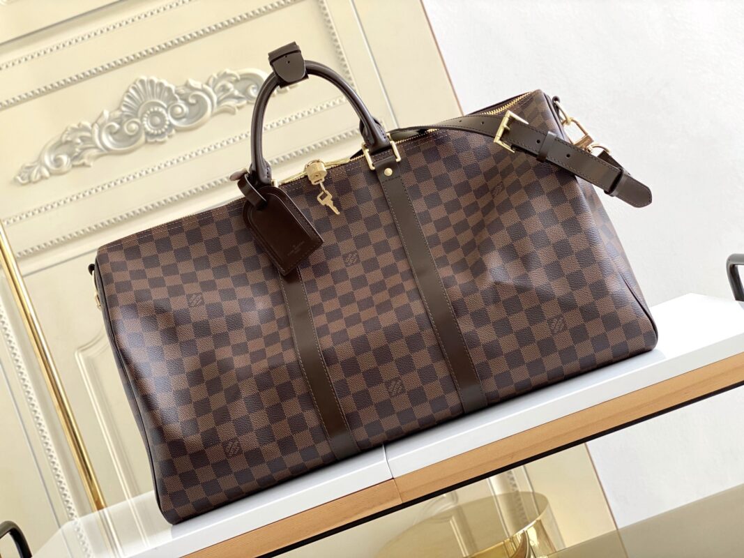 Louis Vuitton Classic Keepall 50 Travel Bag in Damier Graphite Canvas