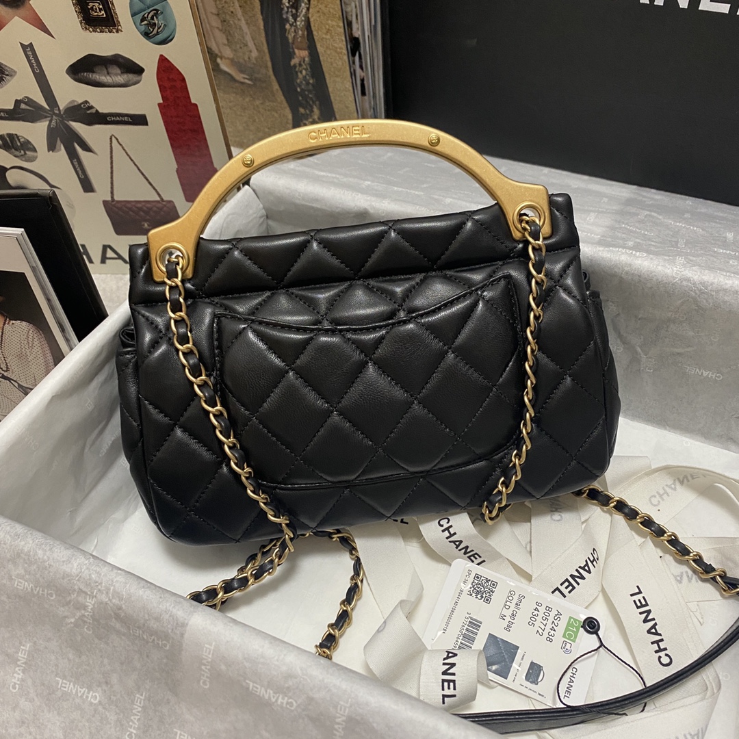 Chanel Lady Handle Flap Bag in Black - Image 3
