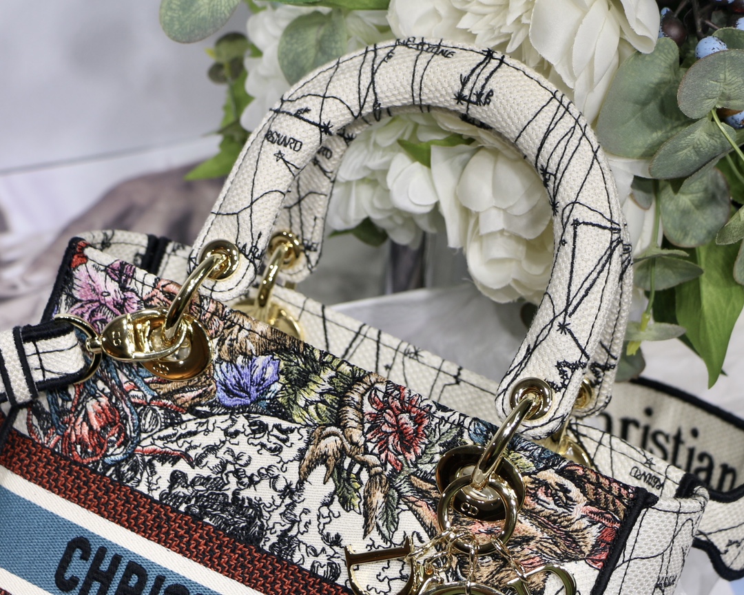 Lady Dior Embroidery Bag in Milk White Constellation - Image 10
