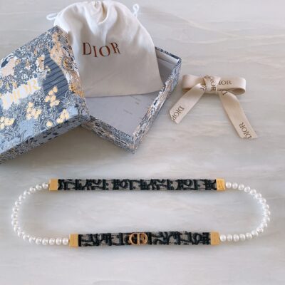 Dior Pearl&Leather Chain Belt