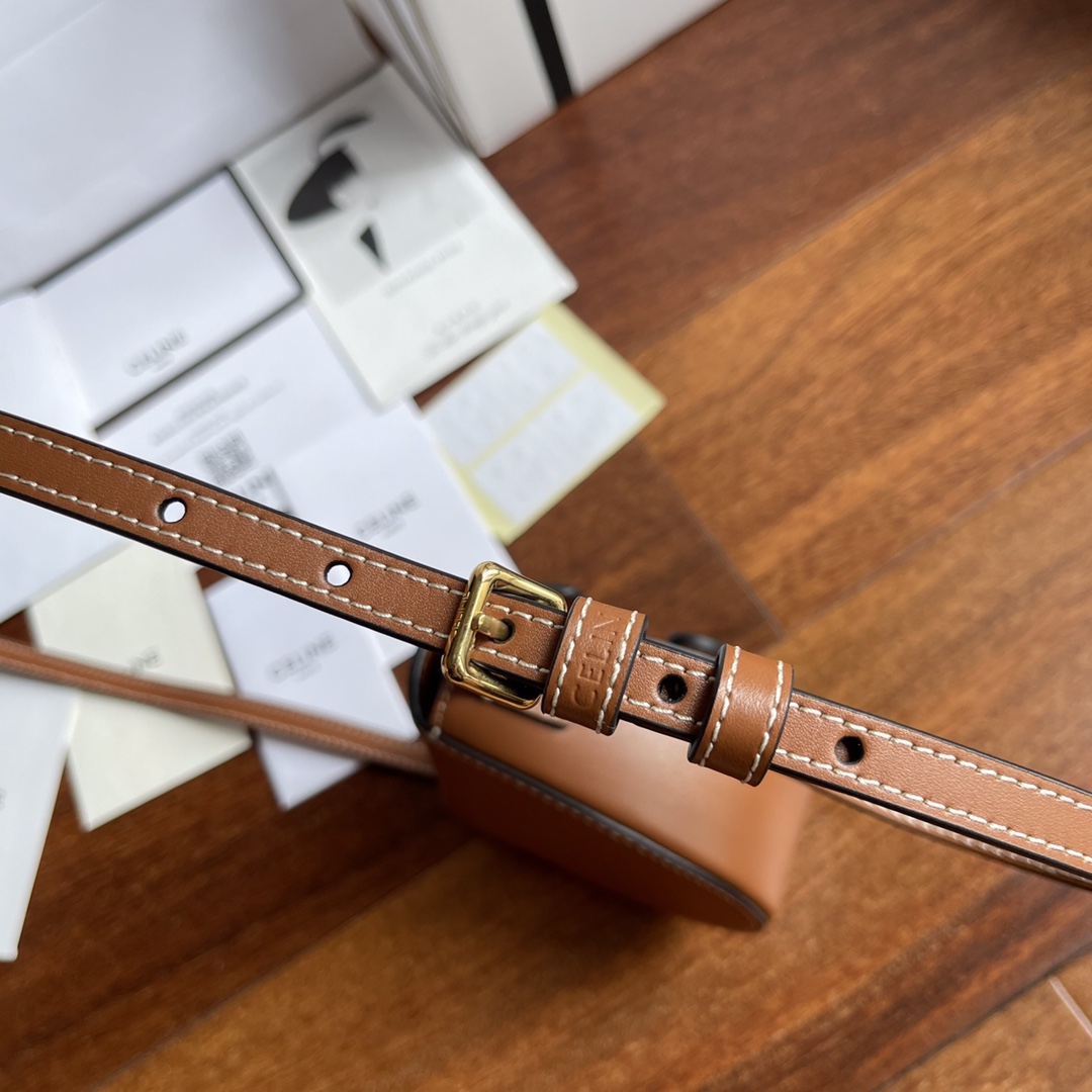 Celine Arc de Triomphe Mini Saddle Bag in Brown - Image 8