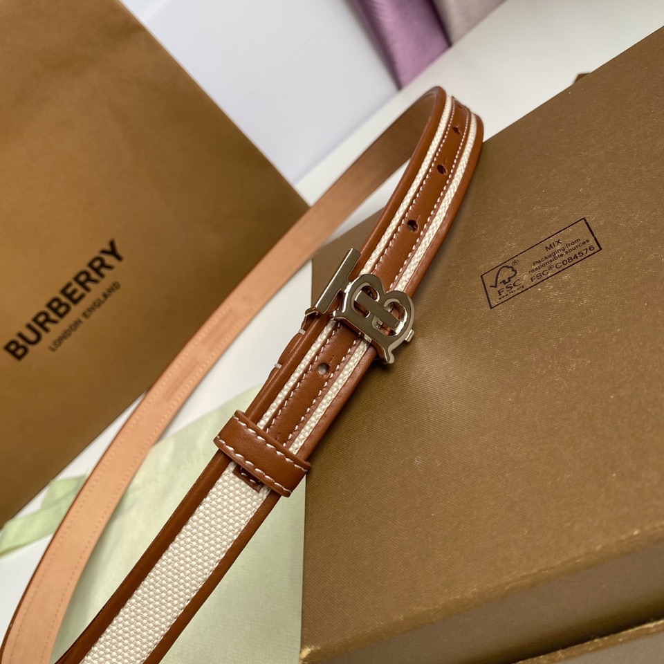 db9bf2_71d216b6ff3e4cc3acac8b872fbd522cmv2.jpg Burberry TB Buckle Canvas&Leather Belt - Image 1