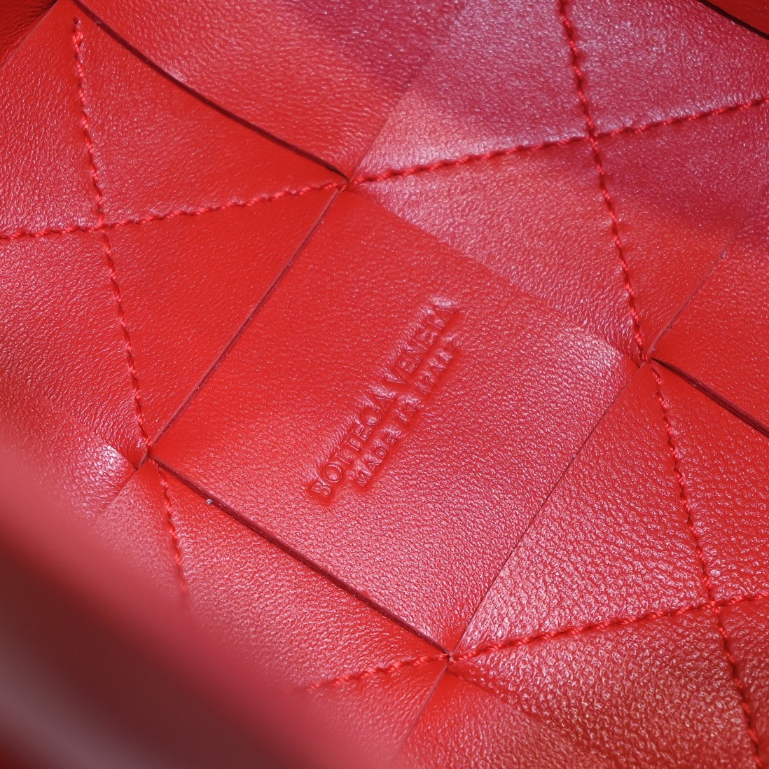 Bottega Veneta Braided Small Bucket Bag in Red - Image 9