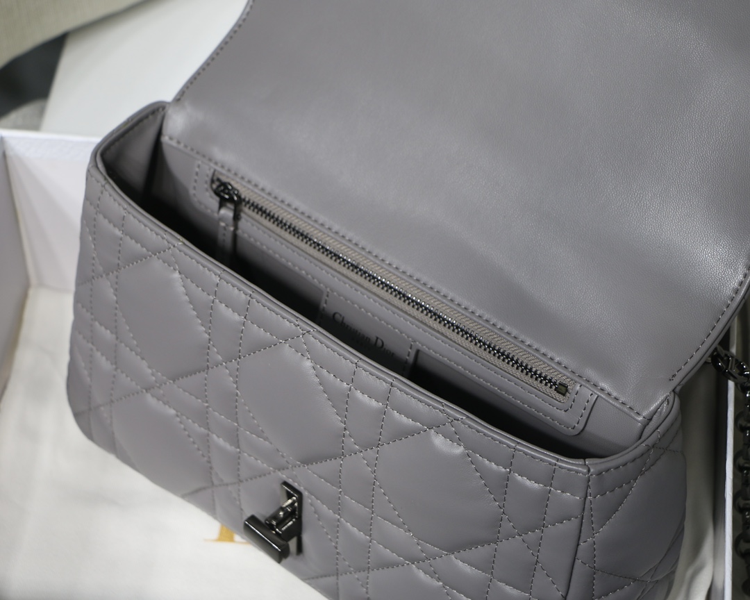 Dior Medium Grey Caro Bag - Image 8