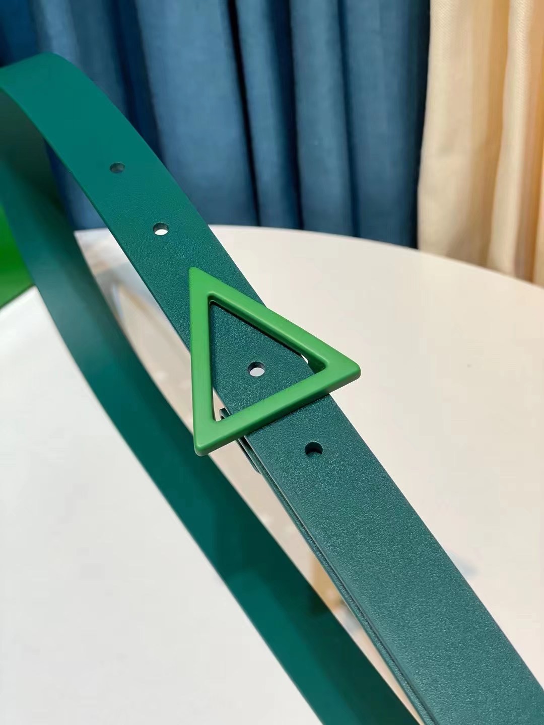 db9bf2_73a7564e56a84a06ab374162d5a3adaamv2.jpg Bottega Veneta Triangular Buckle Leather Belt - Image 1