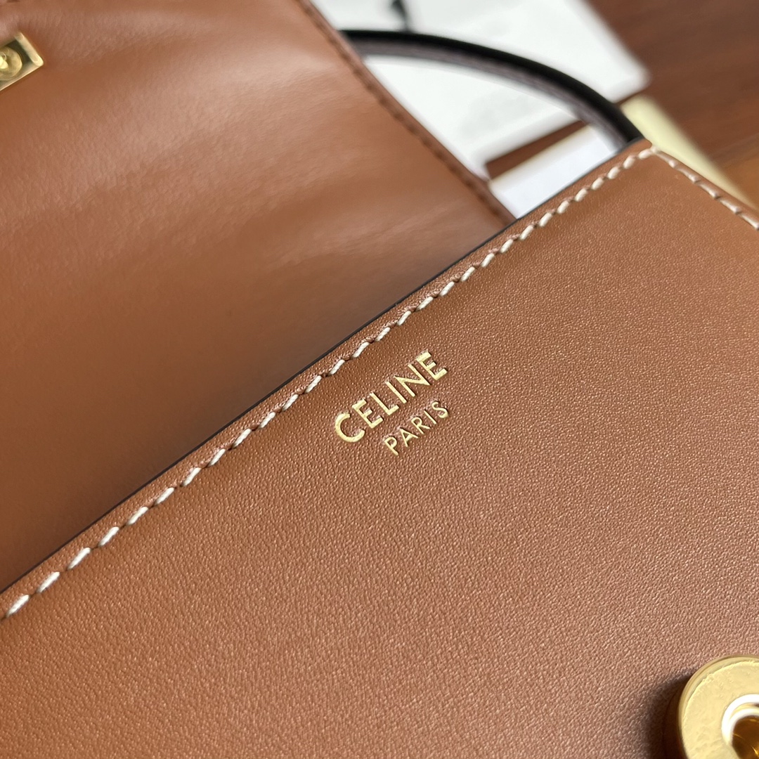 Celine Arc de Triomphe Mini Saddle Bag in Brown - Image 9