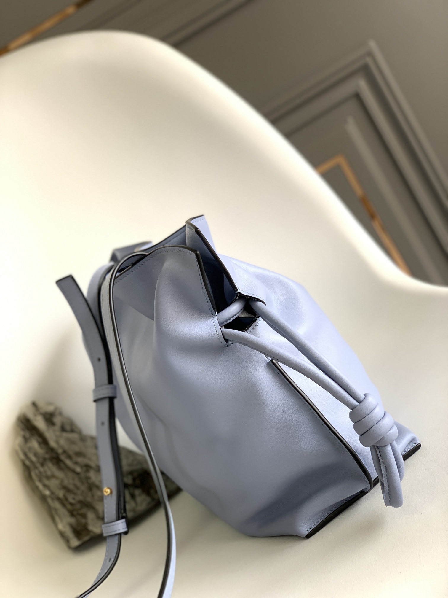 Loewe Large Flamenco Bag in Atlantic Blue Calfskin - Image 4