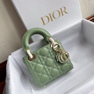 Lady Dior Micro 12 Bag in Green