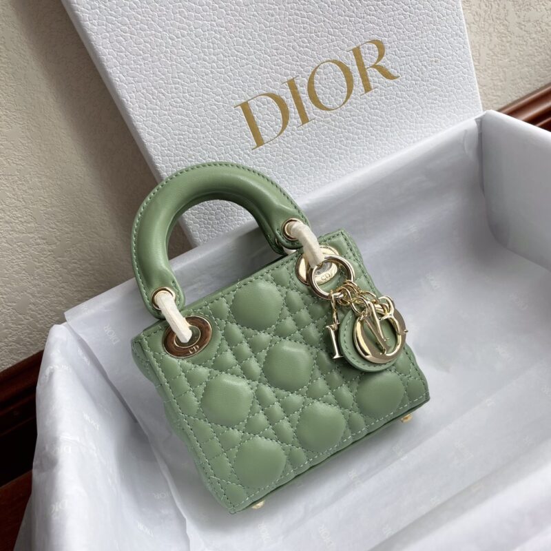 Lady Dior Micro 12 Bag in Green