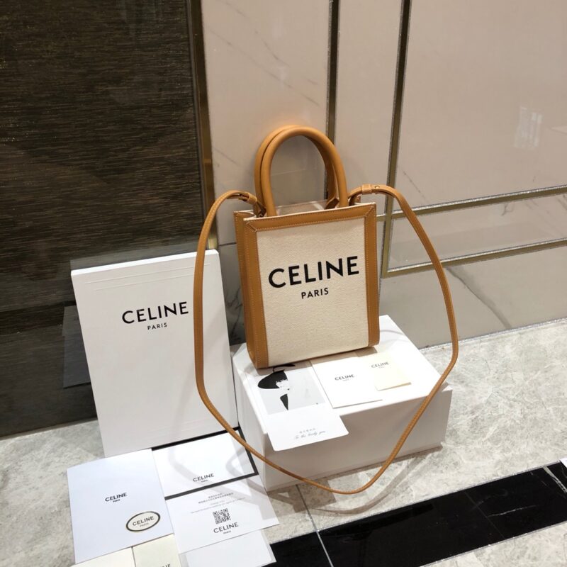 Celine Triomphe Mini Cabas Bag in Beige