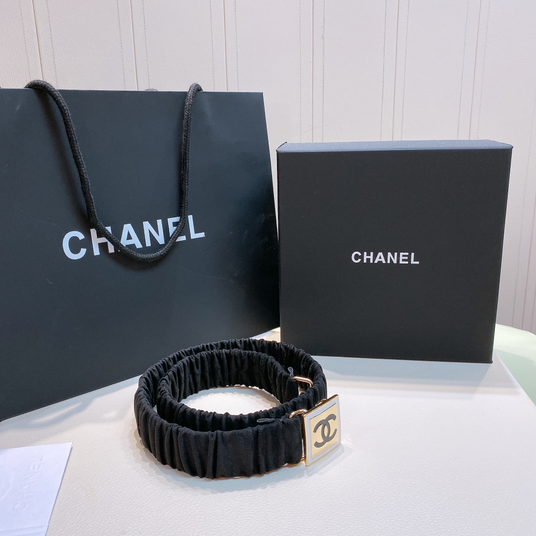 Chanel elastic belt hotsell