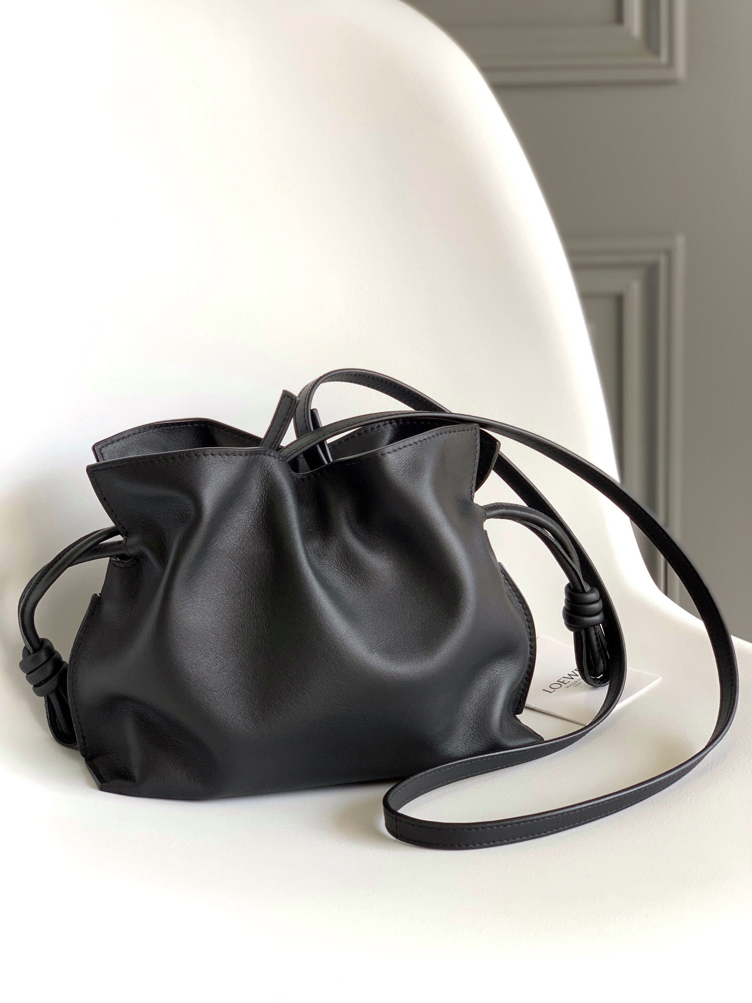 Loewe Small Flamenco Bag in Black Calfskin - Image 3