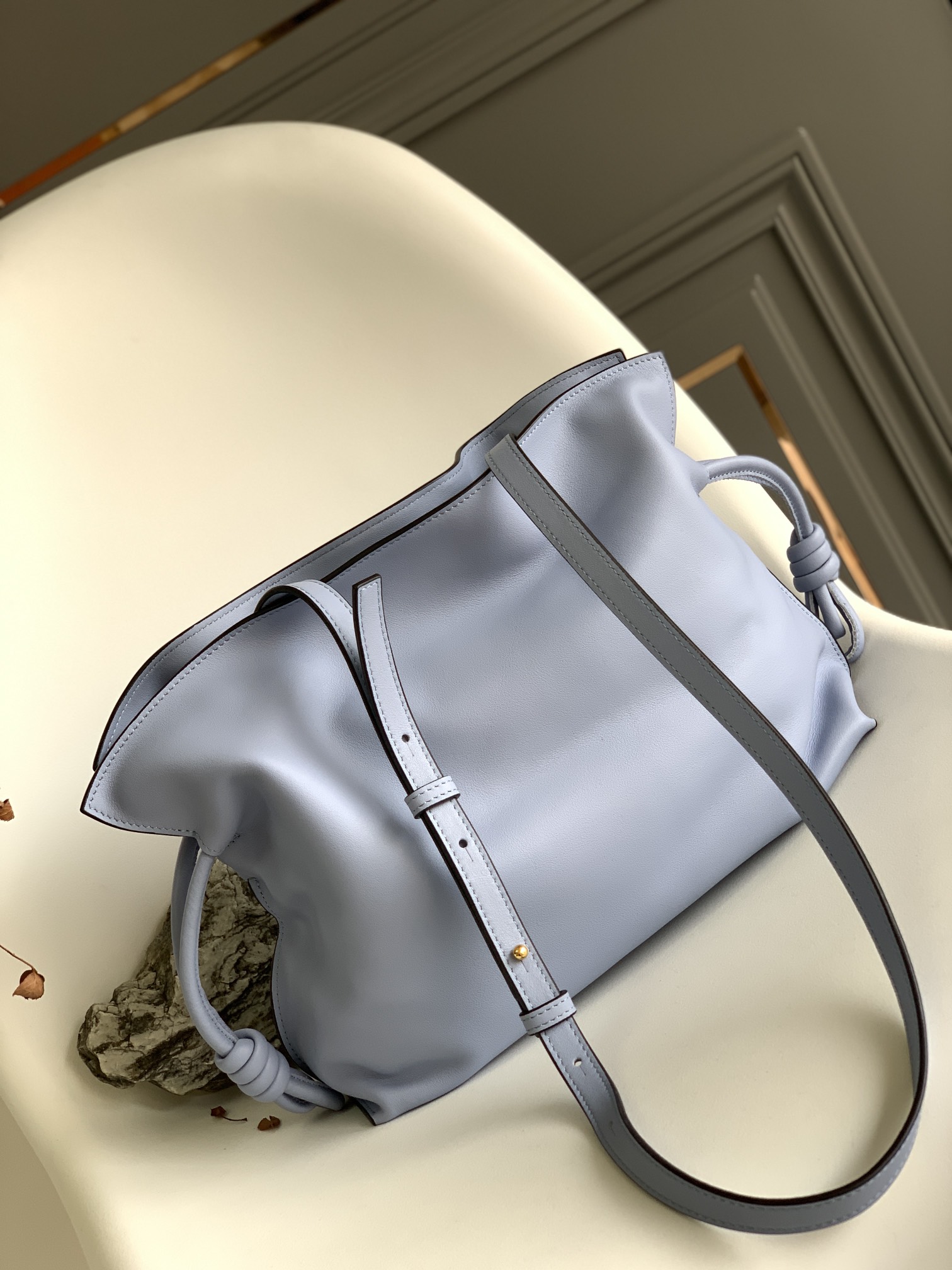 Loewe Large Flamenco Bag in Atlantic Blue Calfskin - Image 3