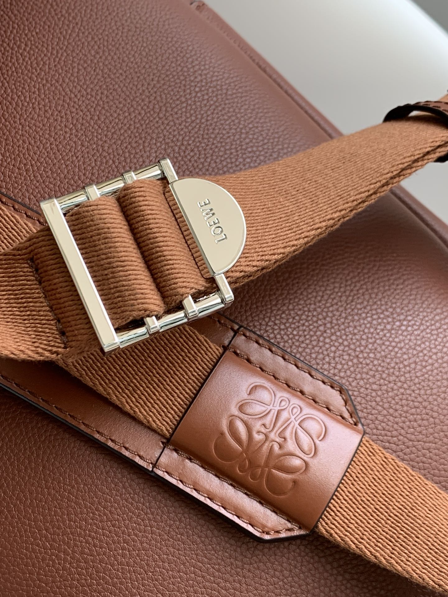 Loewe Military Style Backpack in Brown - Image 7