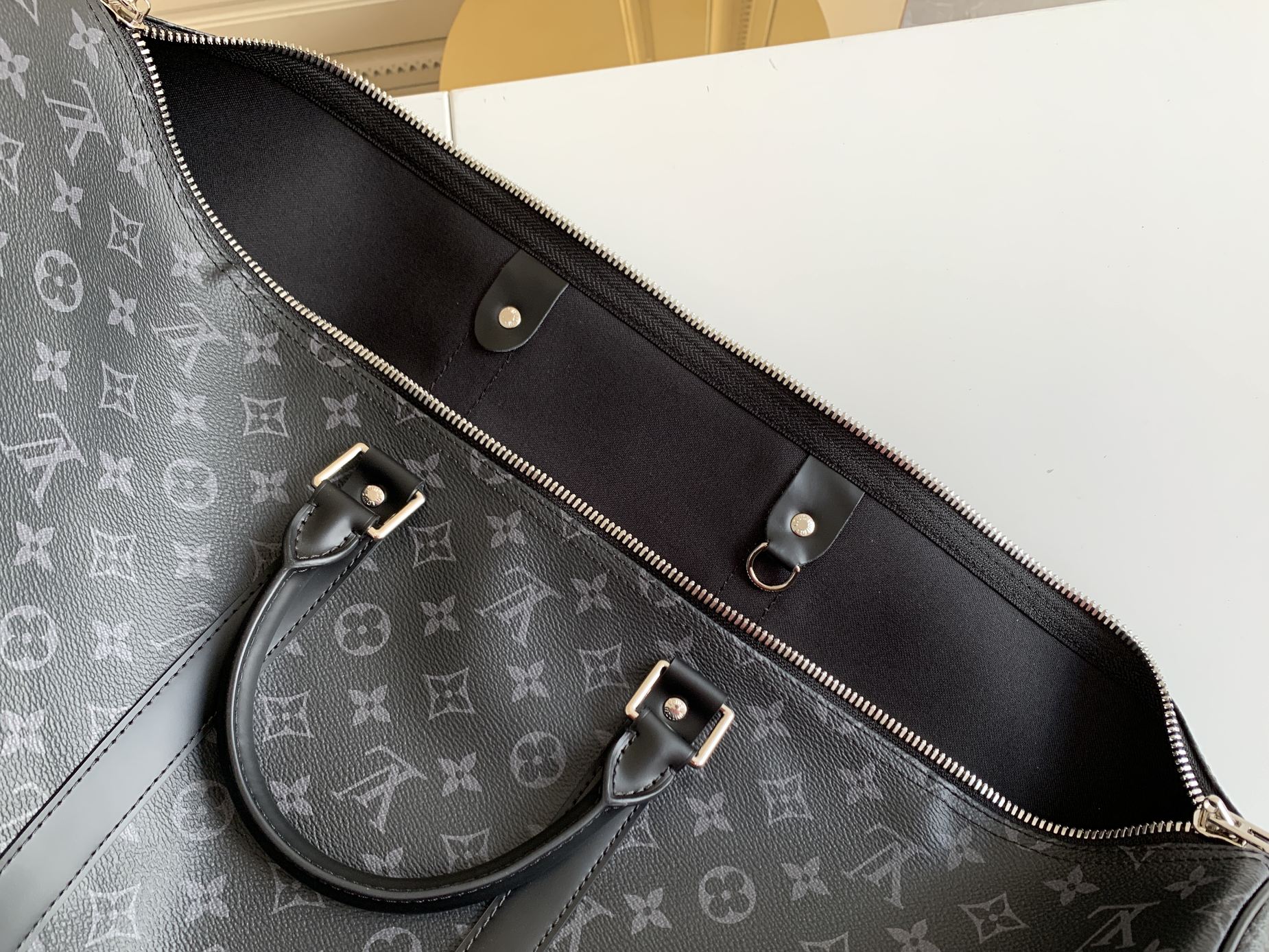 Louis Vuitton Classic Keepall 50 Bag in Damier Graphite Canvas - Image 10