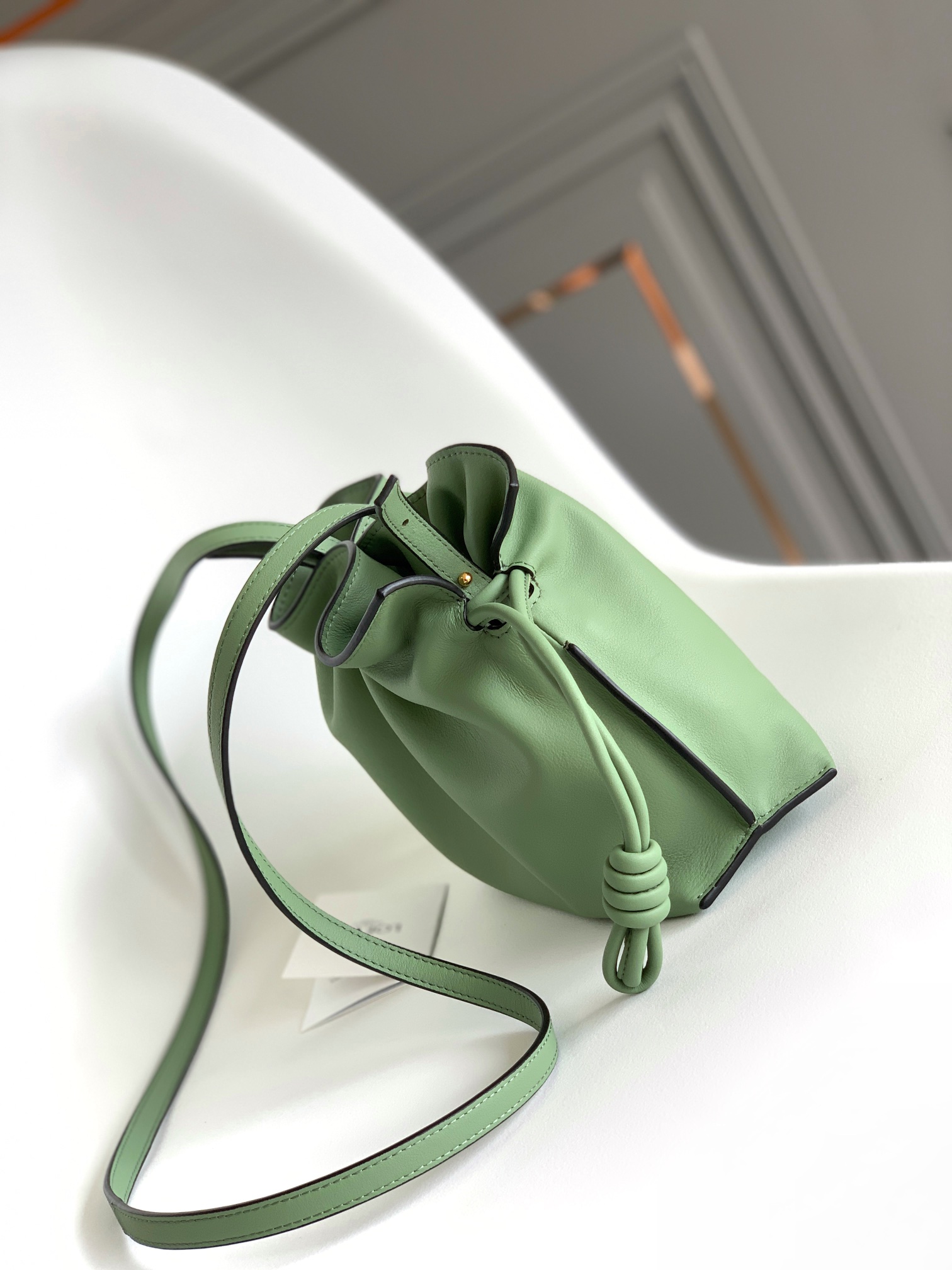 Loewe Small Flamenco Bag in Forest Green Calfskin - Image 4