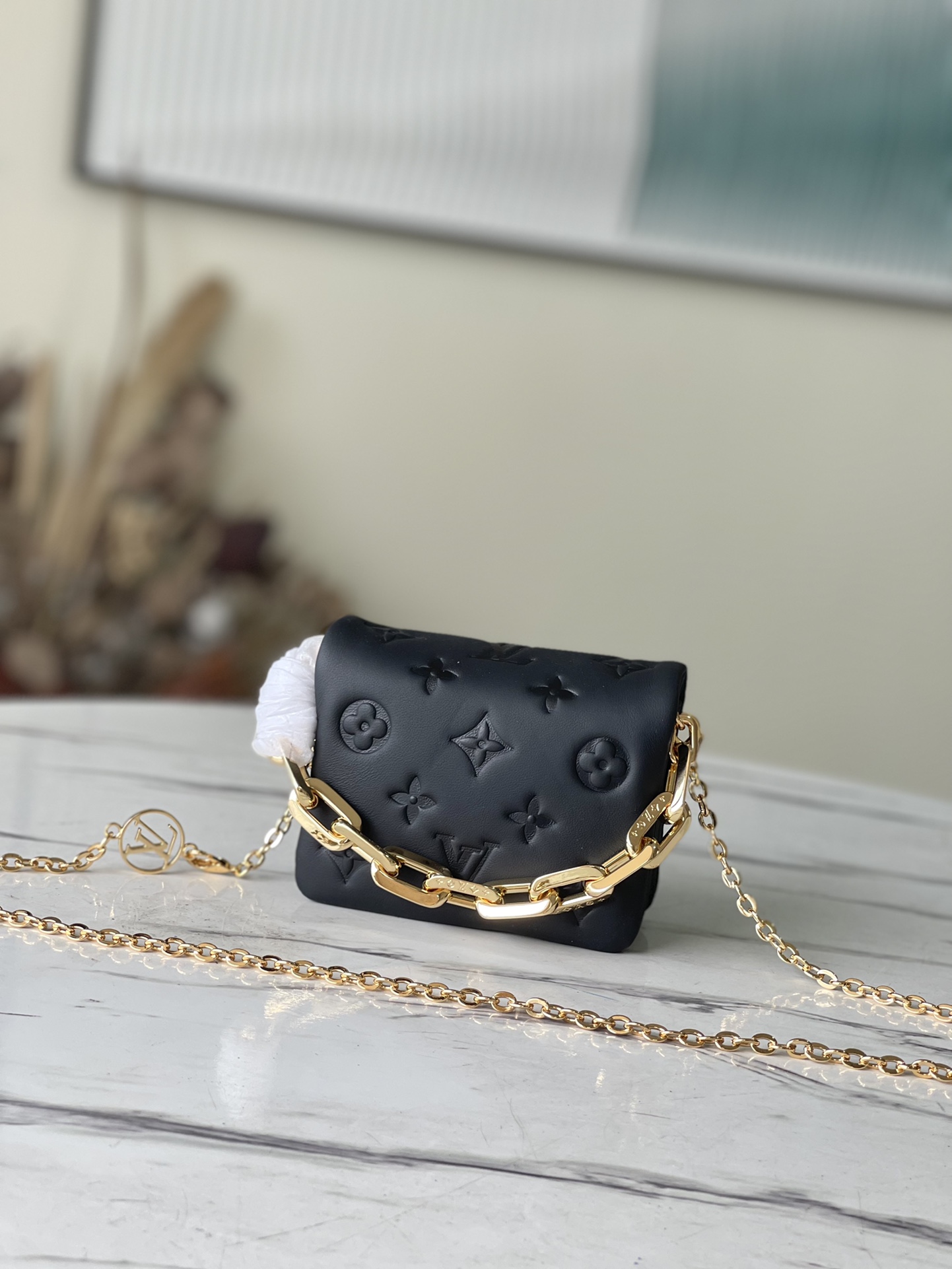 Louis Vuitton Black Mini Cossion Bag