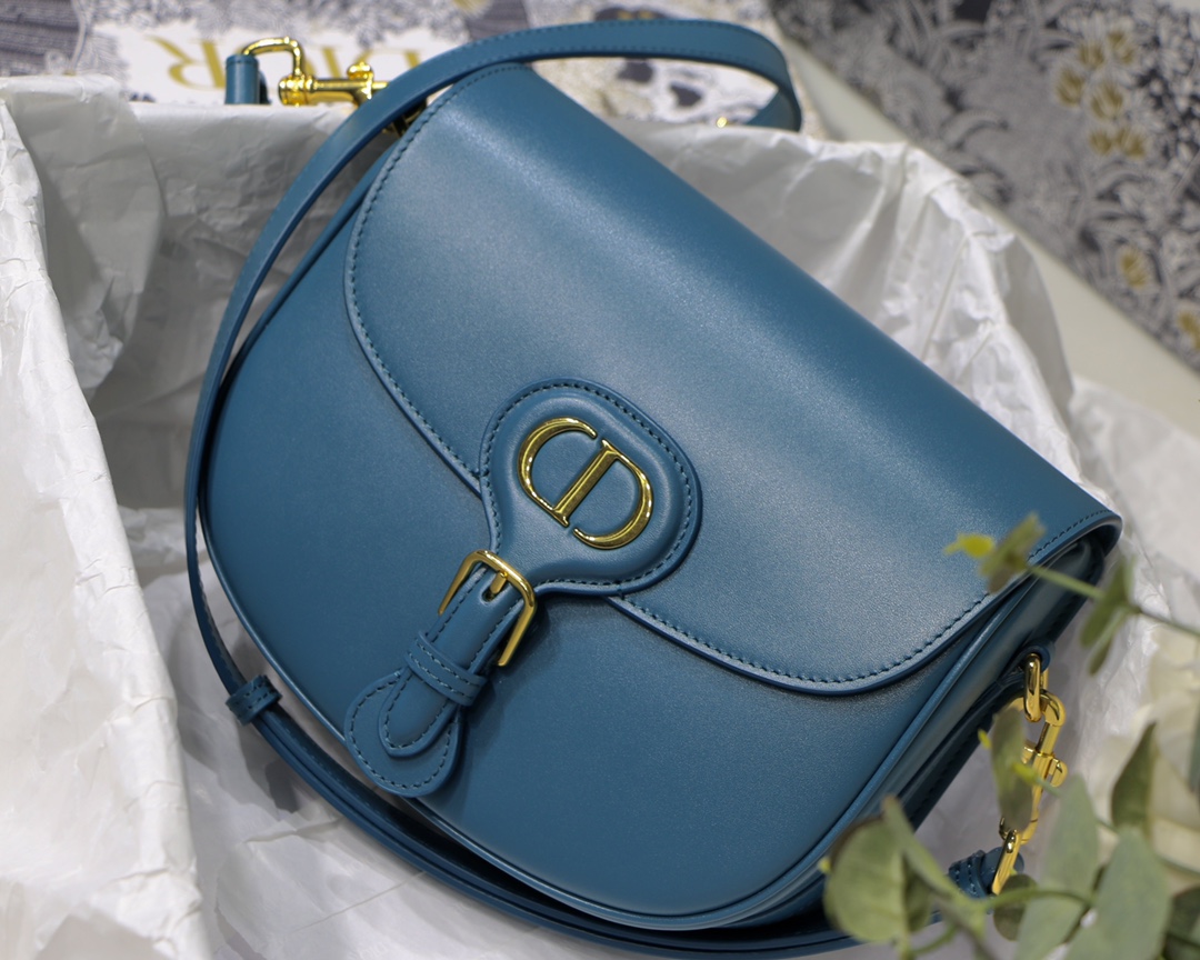 Dior Medium Bobby Bag in Deep Sea Blue Calfskin - Image 4