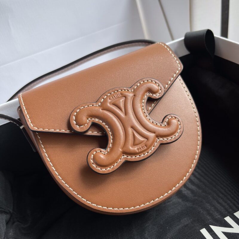 Celine Arc de Triomphe Mini Saddle Bag in Brown