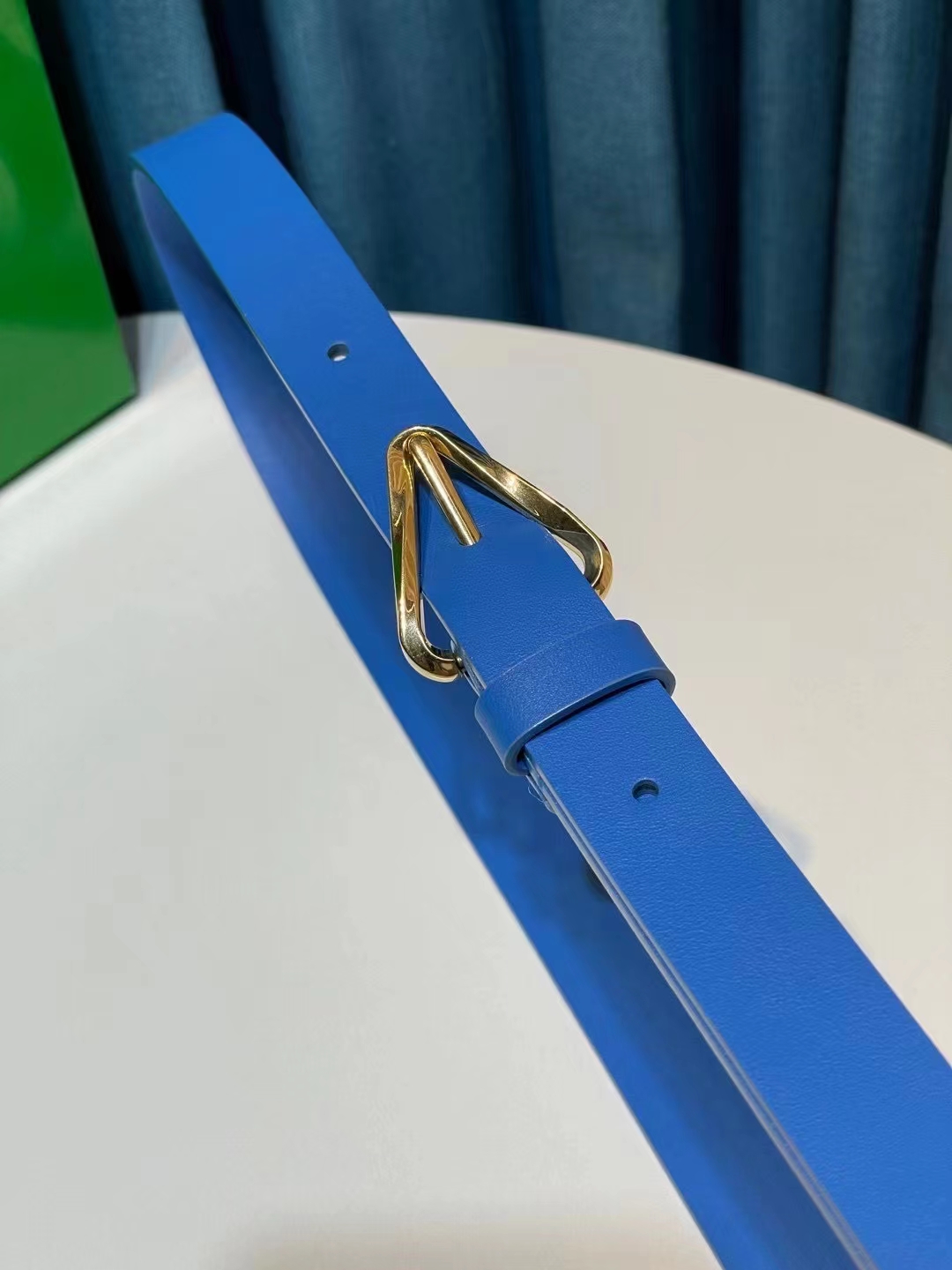 db9bf2_971a9d7db4db4314b51fdc5f06630e61mv2.jpg Bottega Veneta Triangular Buckle Leather Belt - Image 1