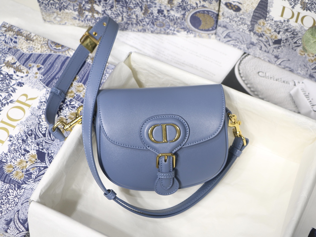Dior Small Bobby Bag in Retro Blue Leather - Image 10