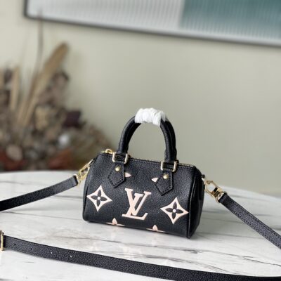 Louis Vuitton Silkscreen Nano Speedy Handbag
