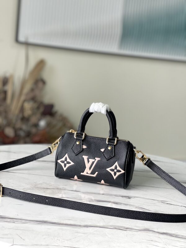 Louis Vuitton Silkscreen Nano Speedy Handbag