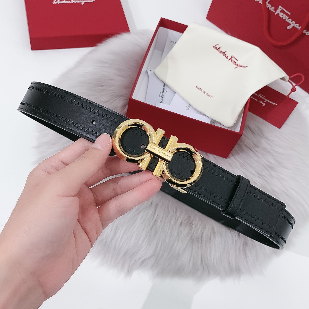 db9bf2_993a9164ff32437fa648ca6e447a8bf9mv2.jpg Ferragamo Logo Buckle Leather Belt - Image 1